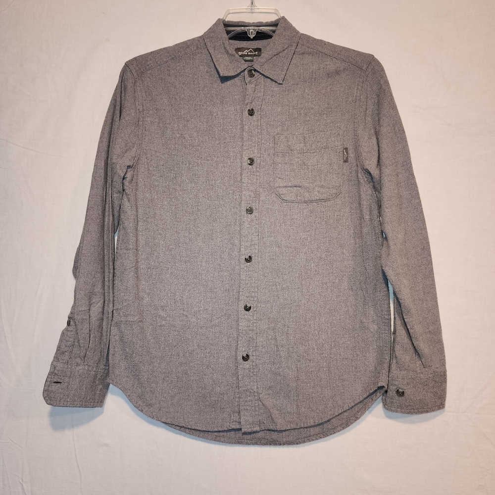 Eddie Bauer Men's Gray Casual Button-Down Shirt
